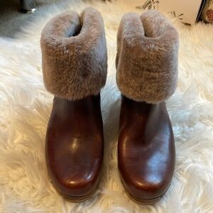 Brown Fur-Lined Women's Boots
